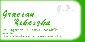 gracian mikeszka business card